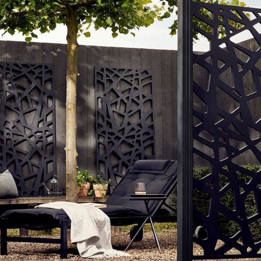 Till Jabo designskärmar Stolpe Svart, 900x68x68 mm