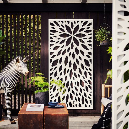 Jabo Designskärm Fleur Vit