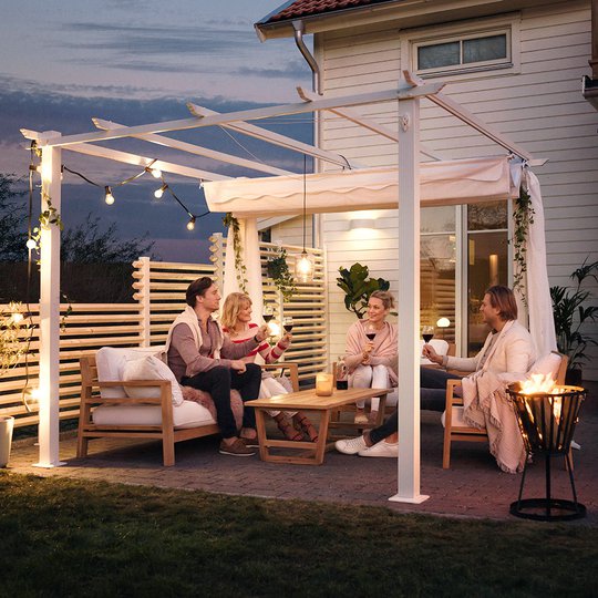 Aluminium Jabo pergola 3x3 m Vit
