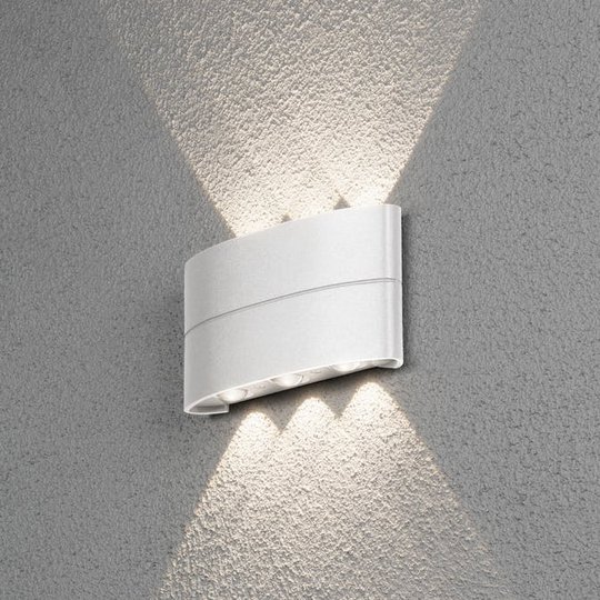 8W LED Konstsmide Chieri vägglykta Vit