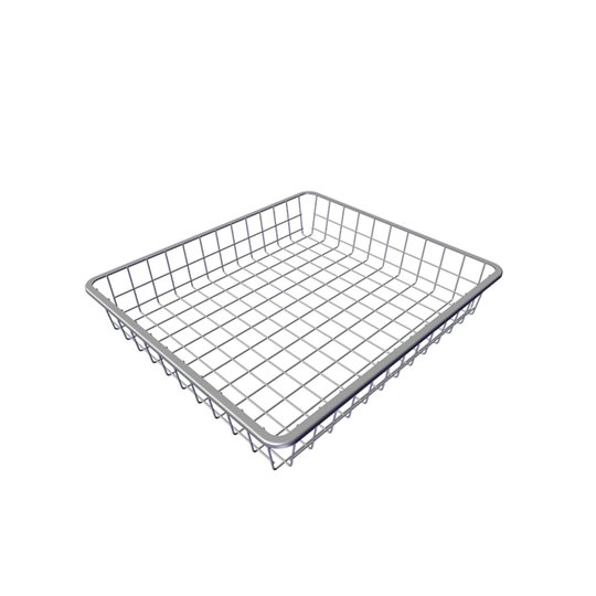 Pelly System Trådback 85 mm hög, lackad tråd Silver, 40