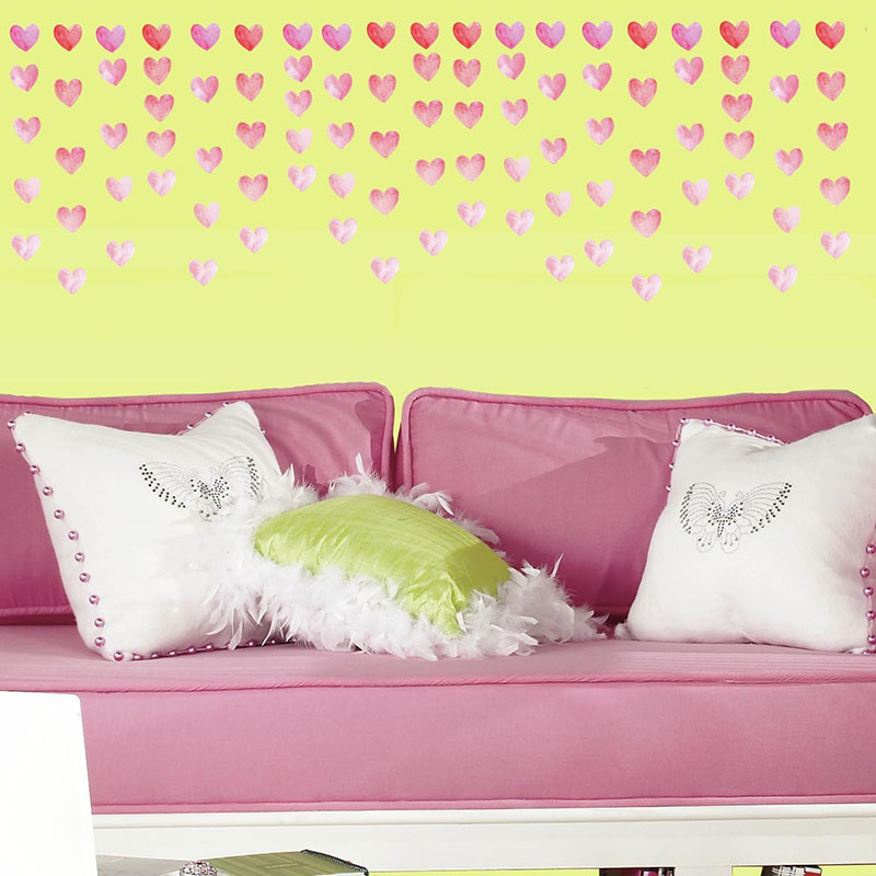 Väggdekor Watercolor Heart RoomMates