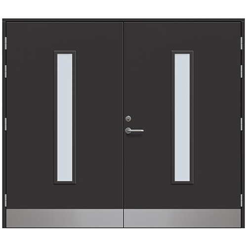 Slagport Stehag 2500 x 2000 mm, Frostat glas, Grafitsvart