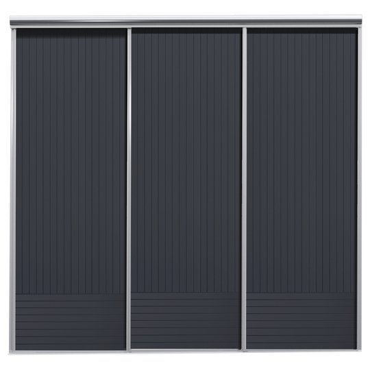 Mix Skjutdörr Linje Svart 2230 mm 3 dörrar