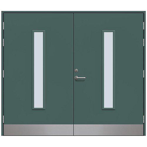 Slagport Stehag 2400 x 2000 mm, Frostat glas, Skogsgrön