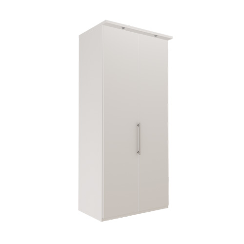 Garderob Atlanta - Vit 216 cm, Med kornisch, Höger